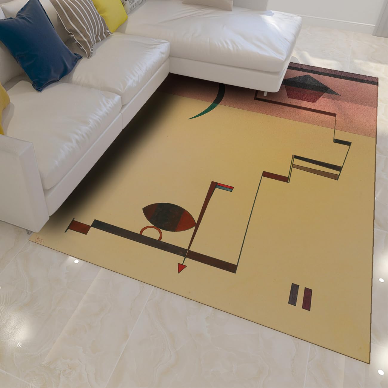 Art classique abstrait moderne tapis de salon géométrique haut de gamme