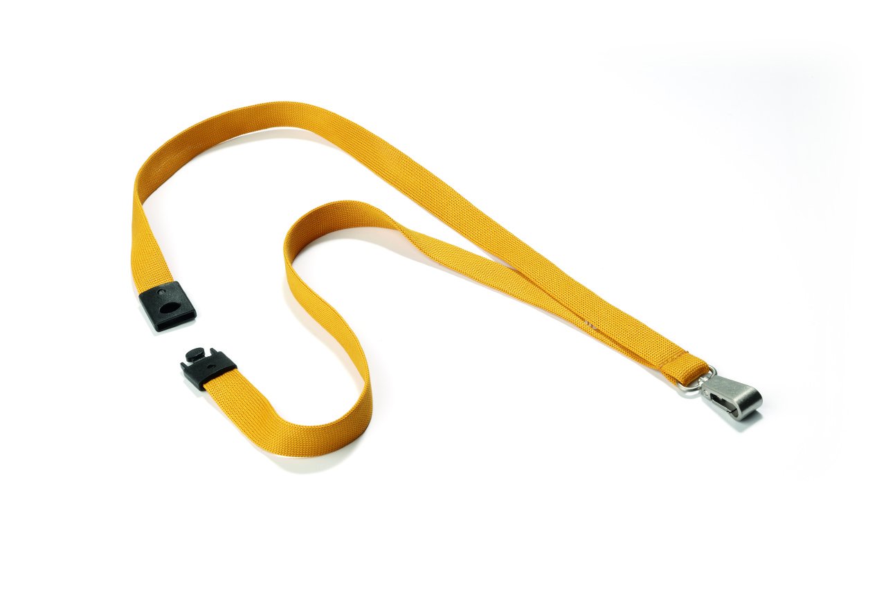 Durable Textilband Soft Colours mit Karabinerhaken, 10 Stück, ocker, 8127135
