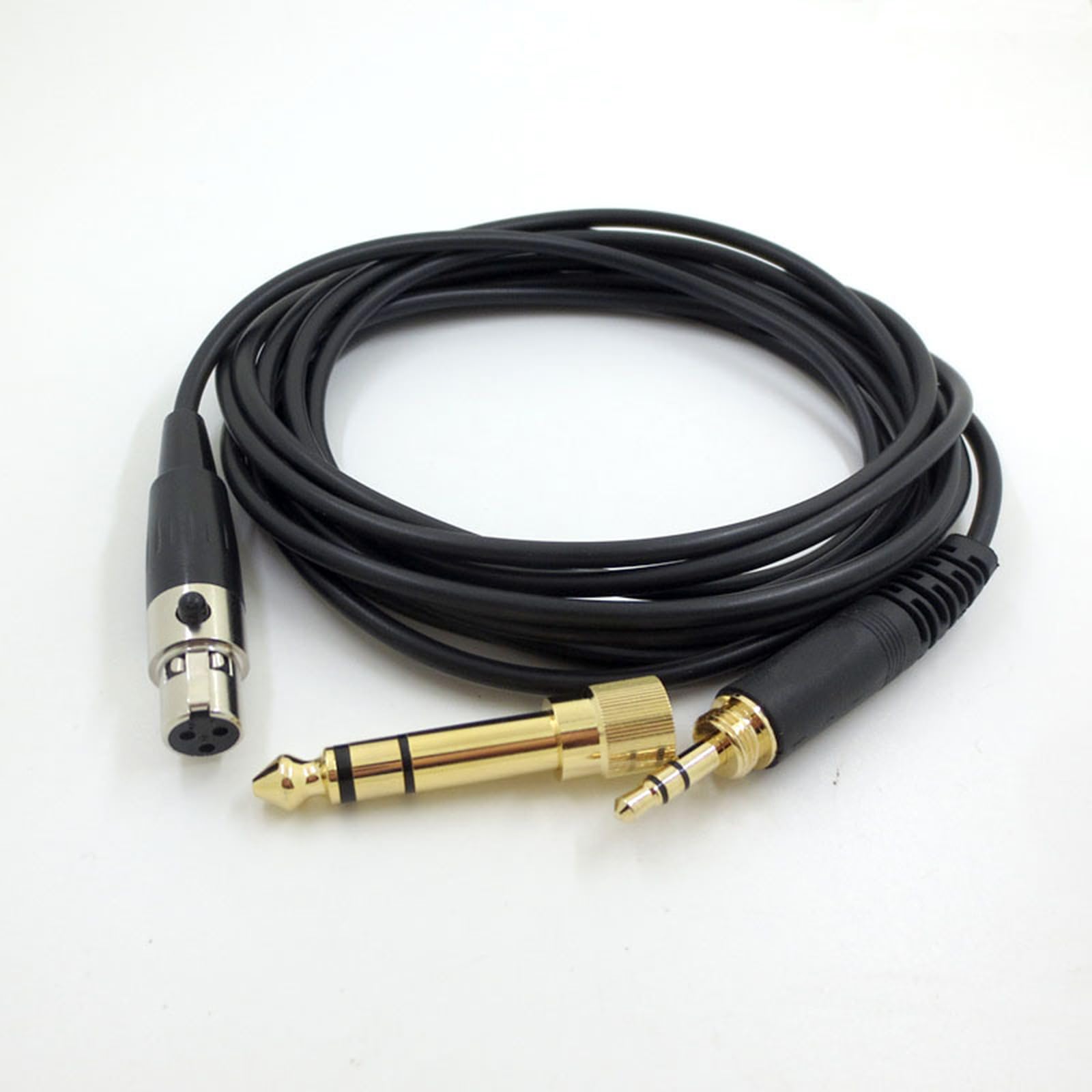 Reemplazo Cable Cordón para AKG K240 K240S K240MK II Q701 K702 K141 K171 K181 K271s K271 MKII Auriculares,Mini XLR audio con adaptador de 6,35mm, 2m/6,6pies,negro
