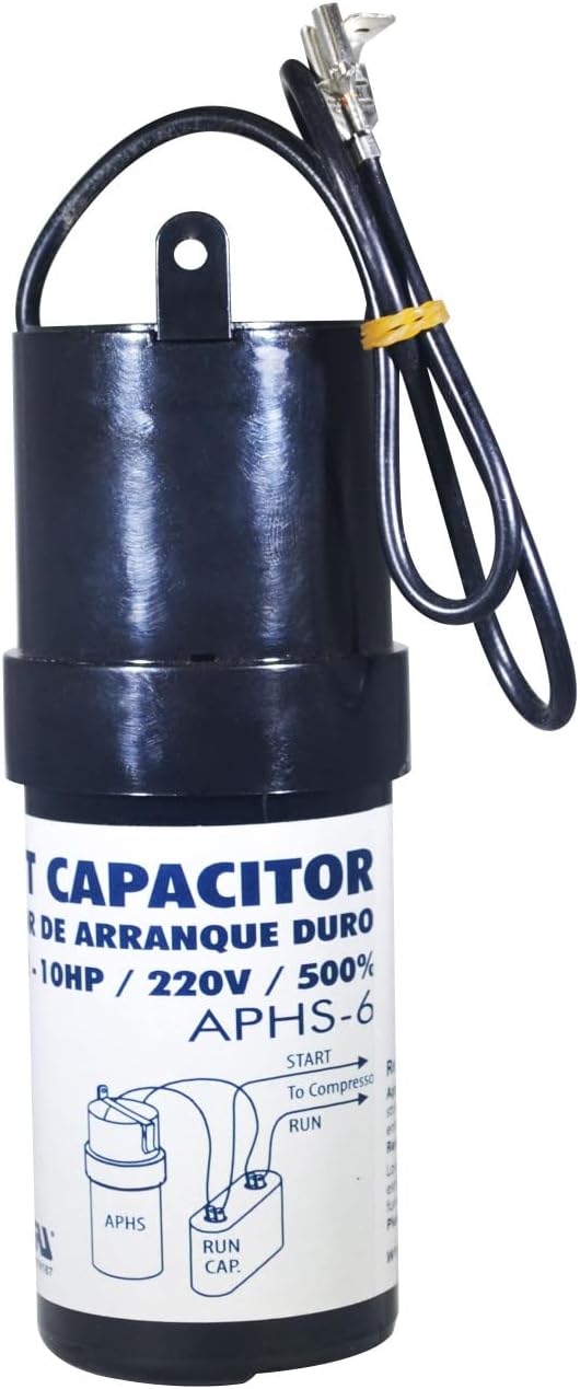 Appli Parts APHS-6 1/12 to 10 HP, 110/220 V, 1 Ph, Hard Start kit Capacitor power pack booster for air conditionning and refrigeration compressors, Up to 500 percent Torque