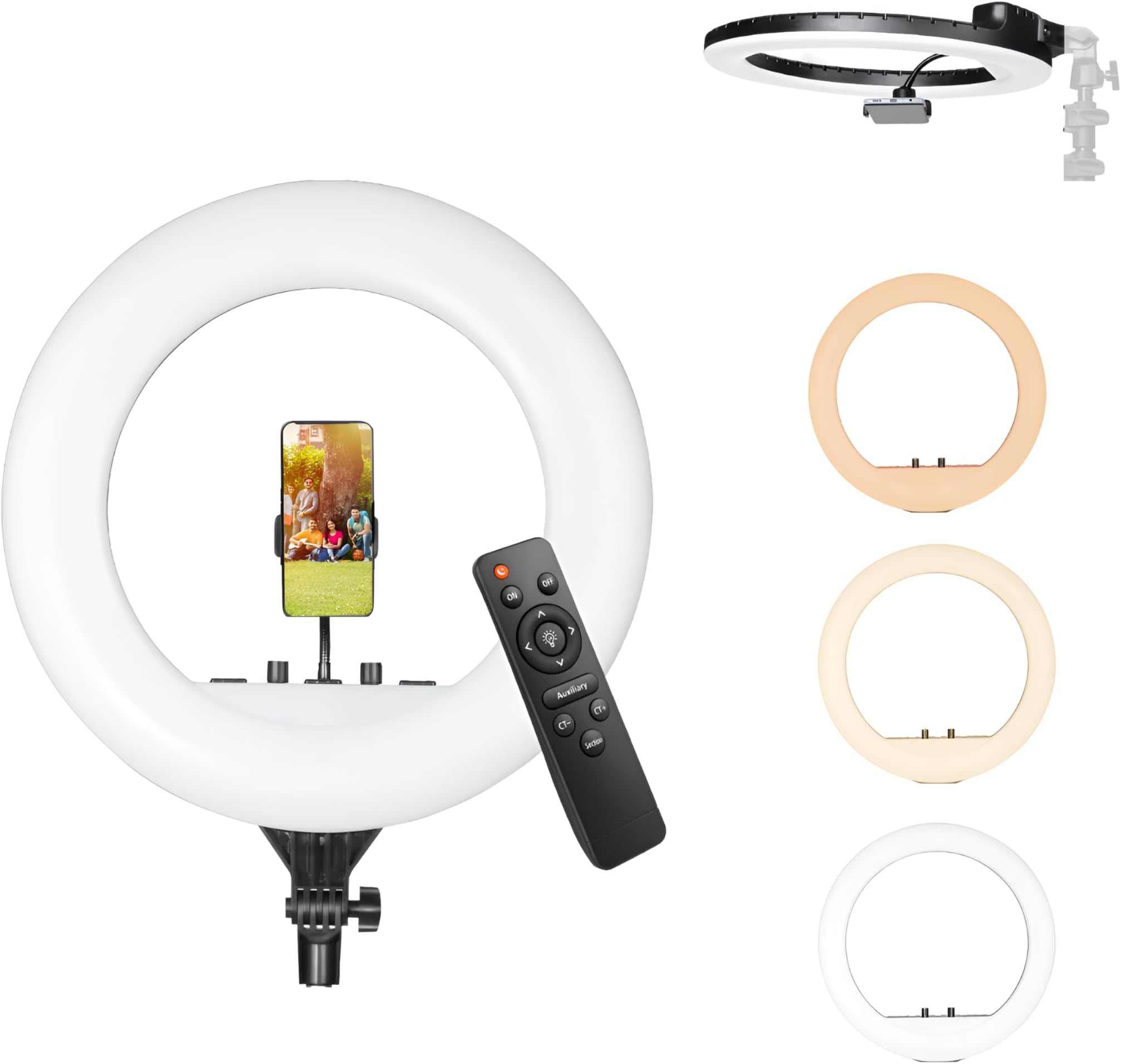 Professional 18"(45cm) inch Big LED Ring Light with 2 Color Modes Dimmable Lighting | for YouTube | Photo-Shoot | Video Shoot | Live Stream | Makeup & Vlogging