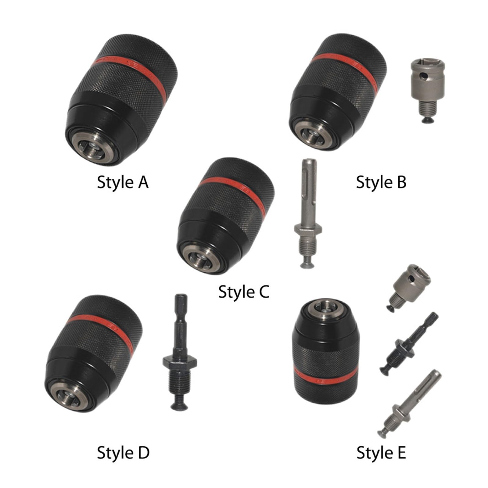 Metallo Heavy Duty 1/2-20UNF 13mm Mandrino autoserrante Codolo esagonale/SDS/Presa quadrata Adattatore femmina Strumento hardware professionale (Color : Chuck and SDS Plus)