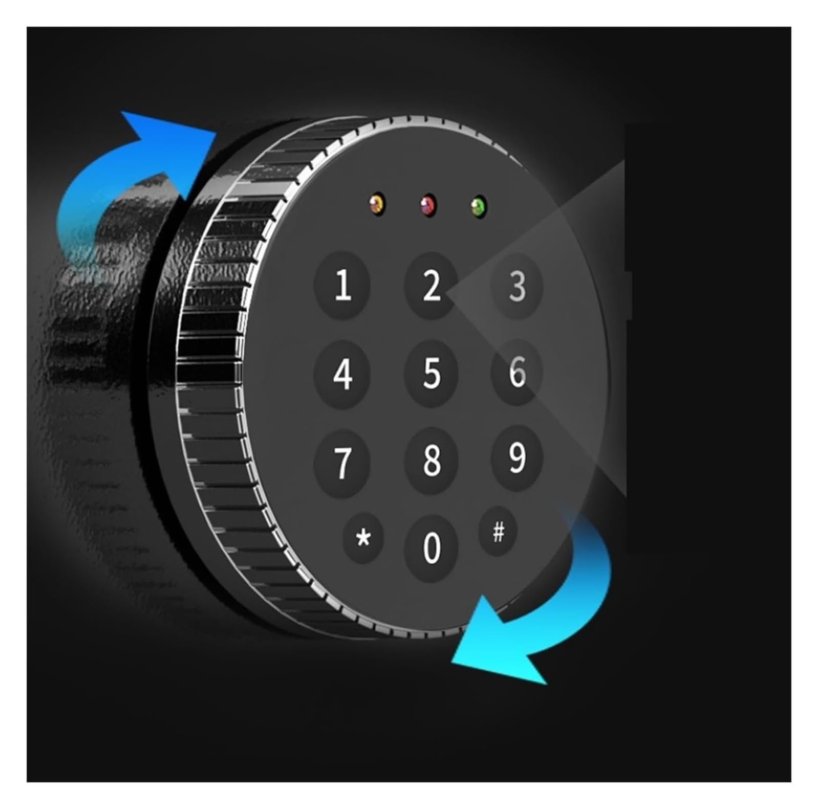 Cassaforte a mobile, Casseforti a mobile di sicurezza digitale piccole dimensioni(Nero)
