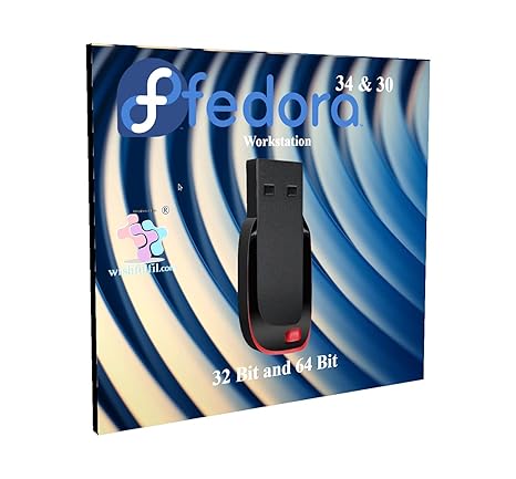 Fedora 32 GNOME and Fedora 30 GNOME 32 Bit and 64 Bit Live Bootable 16GB Pen Drive