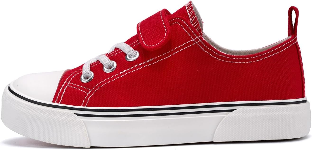 Zoroadke Toddler Boys and Girls Sneakers Low Top Adjustable Strap Canvas Shoes for Kids - Image 5