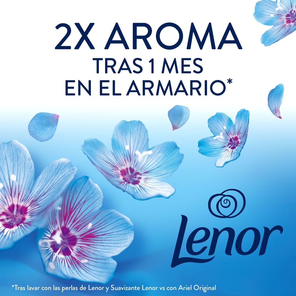Lenor UNstoppables Perlas de Perfume para la Ropa, 96 Lavados (6 x 195g), Suavizante con Fragancia Frescor de Abril, Potenciador de Frescor