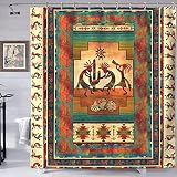 Arizona Kokopelli Cactus Desert Flute Art  Home Decorations Decor Opacity Spa Curtain Bathroom Showe
