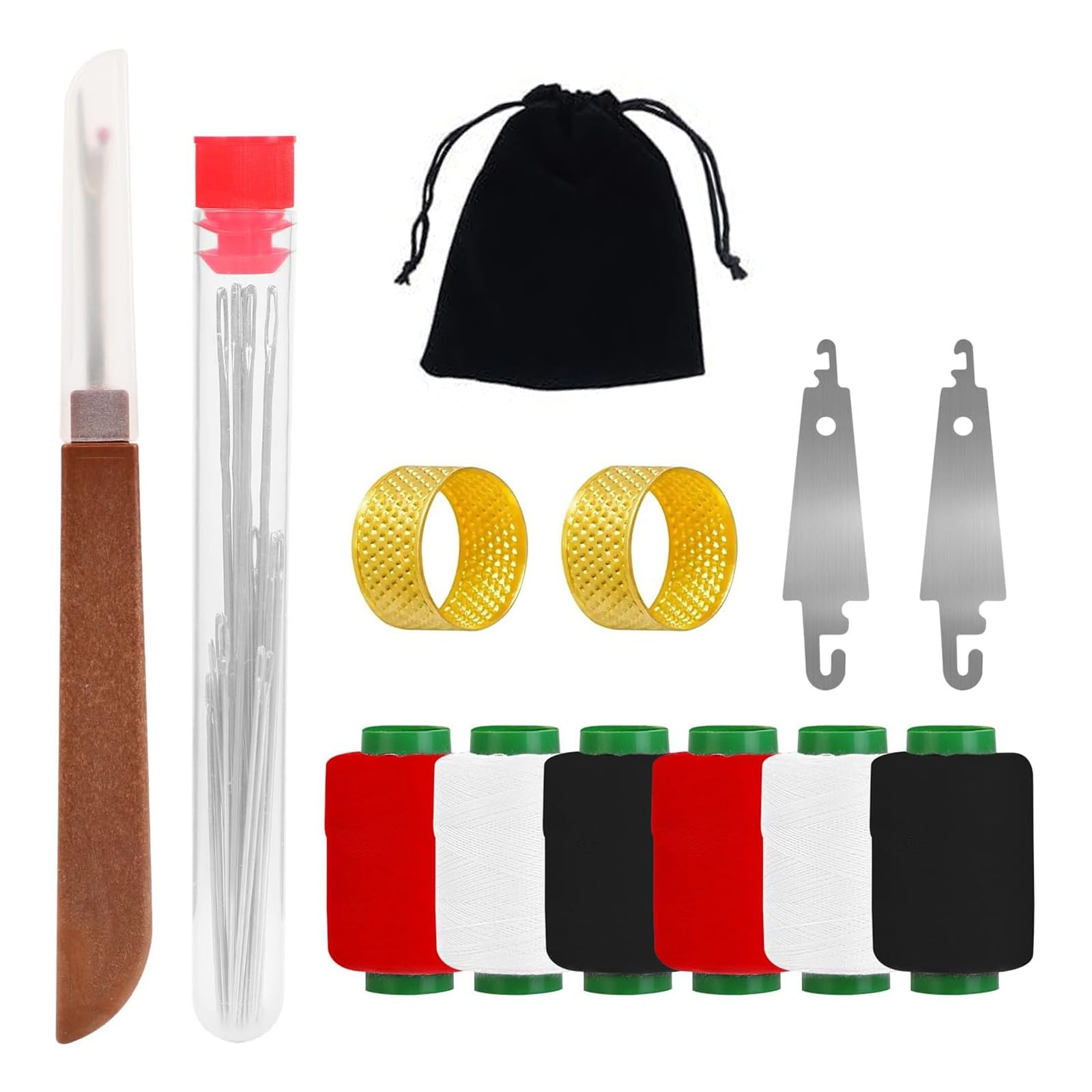 Sewing Tool Set 37Pieces Needle Threader Seam Rippers Portable Case for Projects Multipurpose Sewing Supplies
