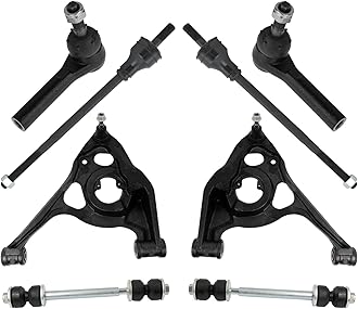 TRQ Front Steering & Suspension Kit Control Arm with Ball Joint Sway Bar Stabilizer Link Tie Rod Compatible with 2003-2019 Chevrolet Express 2500 Express 3500 GMC Savana 2500 Savana 3500
