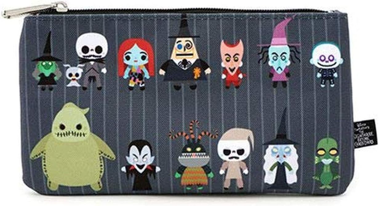 Loungefly Disney Nightmare Before Christmas Chibi Characters Cosmetic Pouch Bag