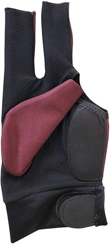 Miniatura 8 de Guante de palo de piscina con 3 dedos de corte Champion Cut 2019, depredador de mano izquierda (azul, vino, negro) (vino y negro, grande)