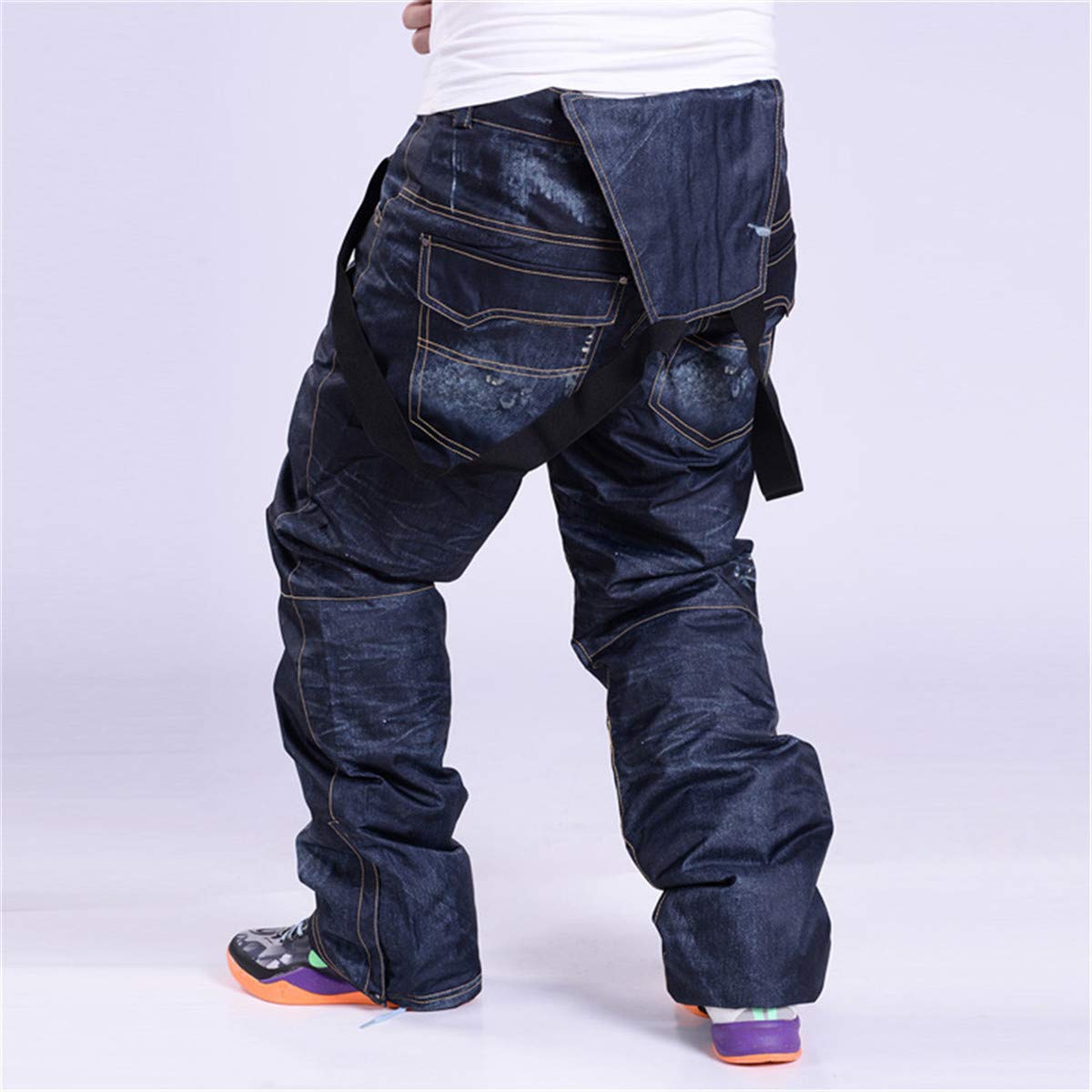 GoodLuckShop Pantalones de Mezclilla Pantalones Vaqueros para Esquiar Impermeables, Transpirables, esquí cálido, Snowboard, Pantalones para Ciclismo de montaña para Hombres y Mujeres