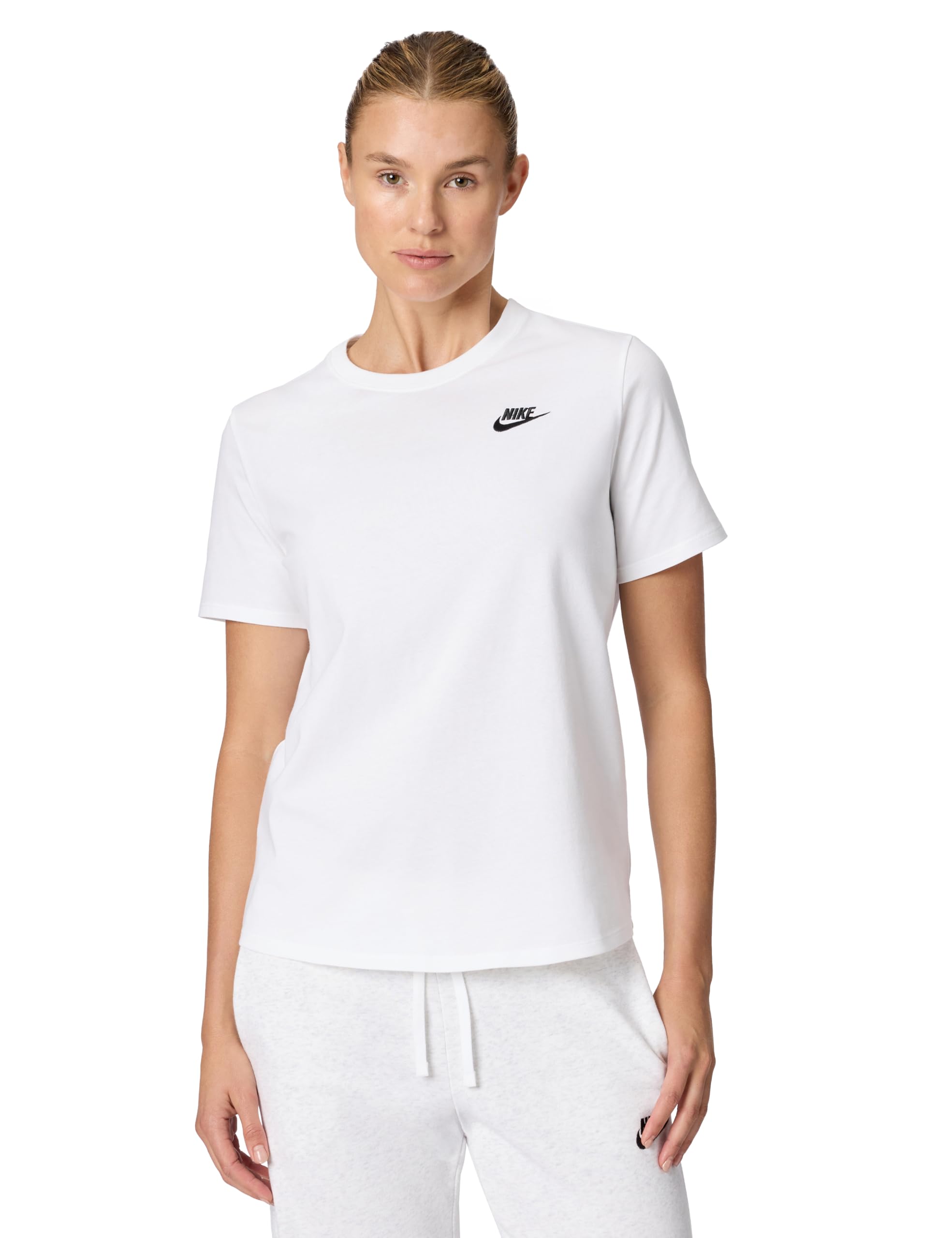 Nike DX7902-​100 W NSW tee Club T-​Shirt Mujer White Tamaño S