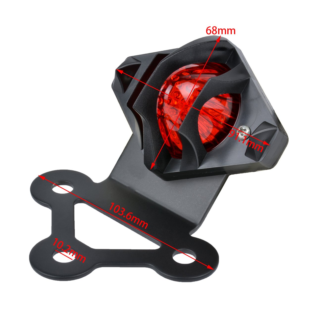 Motorrad Rücklicht Mit Nummernschildhalter - Universal Für Harley, Yamaha & Mehr