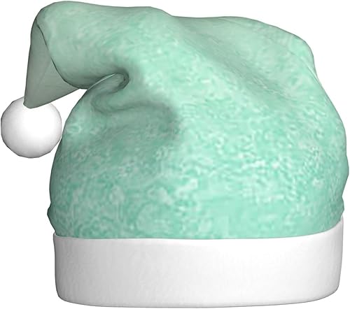 Sombrero de Navidad verde menta, sombrero de Papá Noel para adultos, unisex, de terciopelo, para fiestas, decoración de Navidad