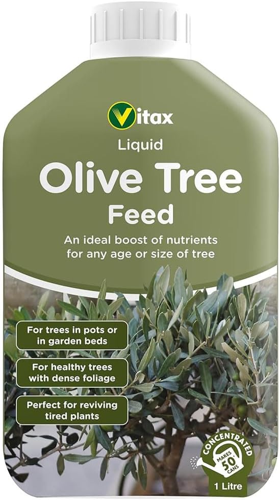 Vitax Olive Liquid Tree Feed - Fast acting with Extended Nitrogen Release for Healthier Growth, Dense Foliage & Improved Fruiting - Suitable For Borders, Pots & Containers - 1L