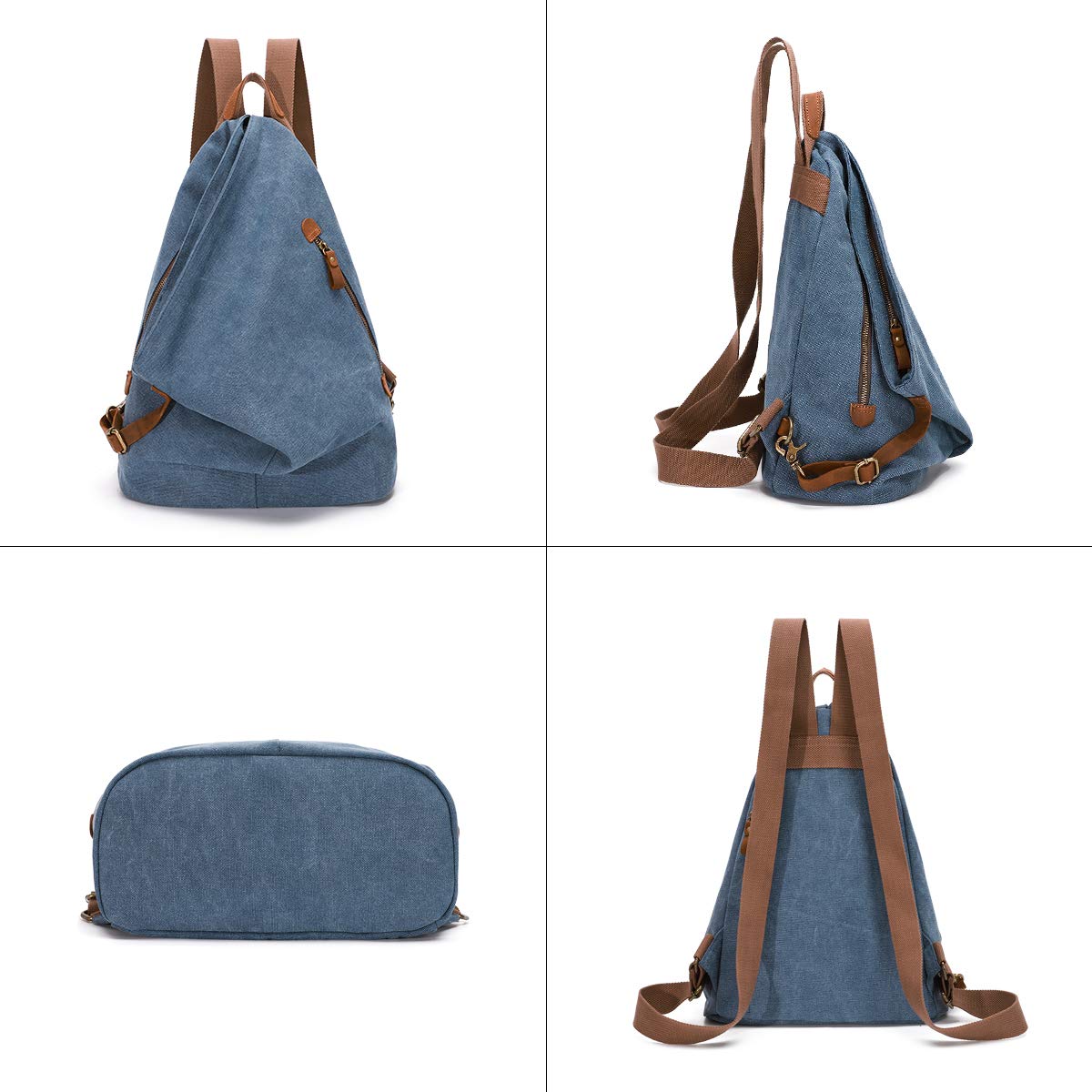Zaino vintage in tela - Zaino da viaggio grande casual Zaino da viaggio all'aperto Zaini da trekking Borsa a tracolla per uomo Donna