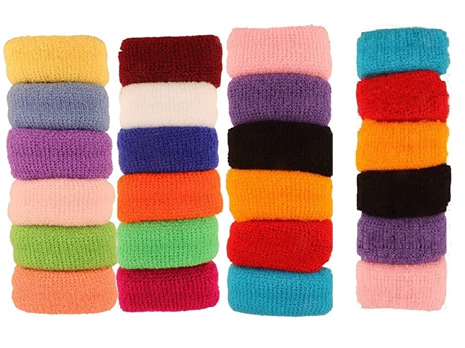 NEERAK Cotton Woolen Bun/Ponytail Thick Rubber Bands for Women (Pack of 24) (Multicolor) (B0BV24515J) Amazon Price History, Amazon Price Tracker