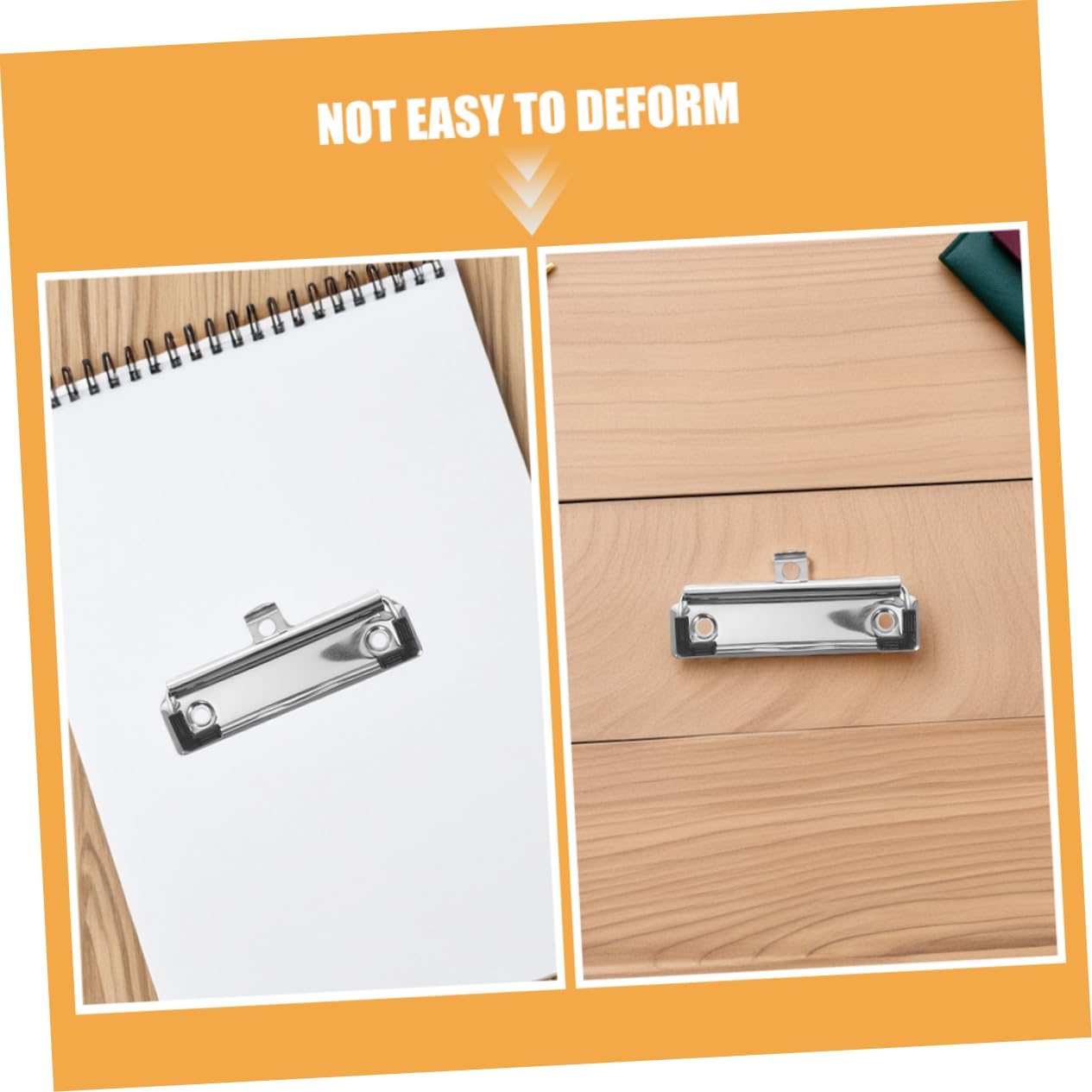 DOITOOL 50 piezas Clips de Metal para Portapapeles de Sujetapapeles de Oficina con Diseño Montable y Pies de Accesorios para y Papelería