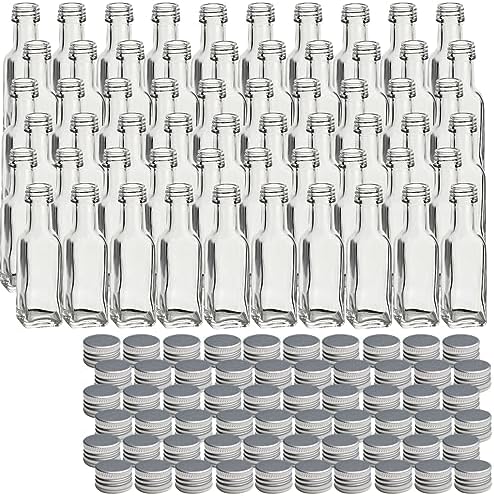 gouveo 24er Set Glasflaschen 60 ml rund mit Bügelverschluss