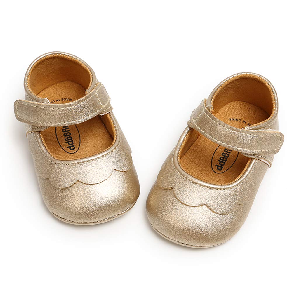 RVROVIC Baby Girl Moccasins Infant Princess Sparkly Premium Lightweight Soft Sole Prewalker Toddler Girls Shoes — view 9