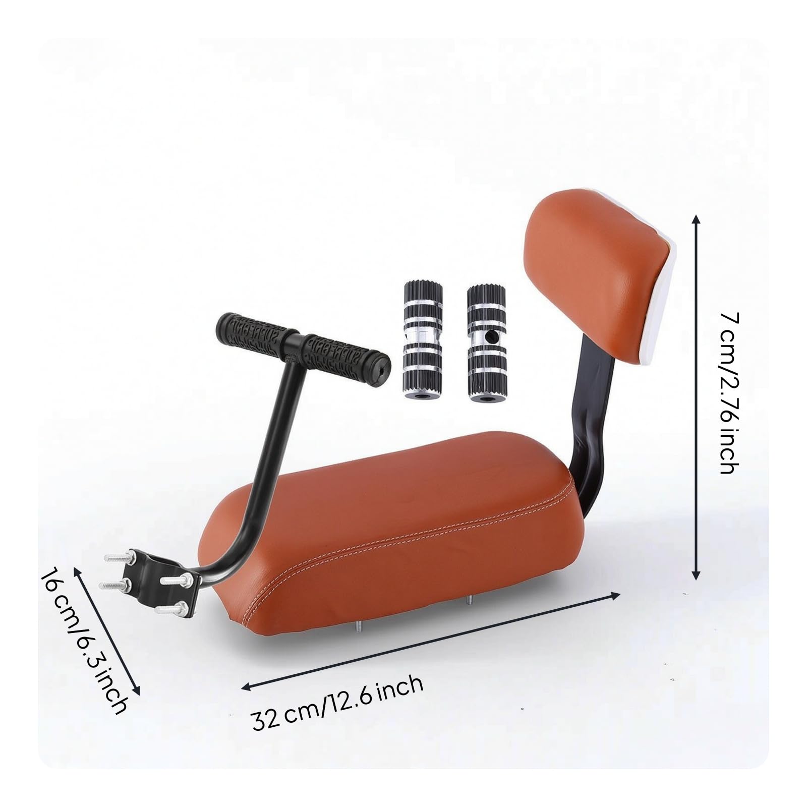 Seggiolino Bici Bambini Posto Posteriore, Marrone, style to 9