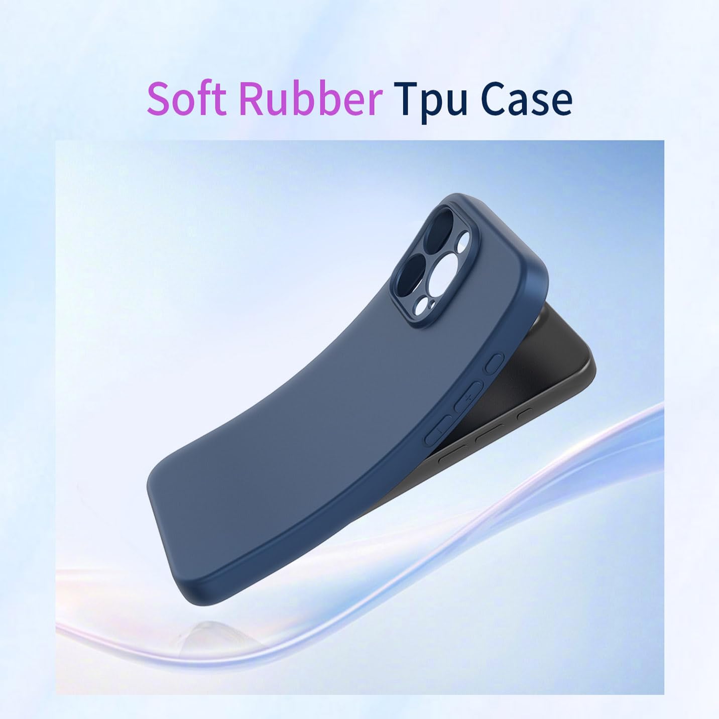 BORYA Cover In Silicone Trasparente Sfumato Per Sony Xperia 10 IV, Viola/blu, Antiurto