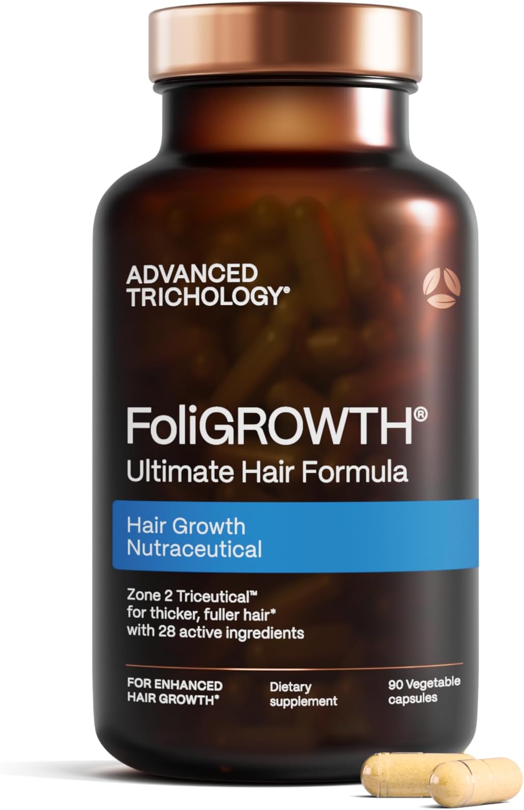 FoliGROWTH® Hair Growth Supplement for Women & Men | For Thicker, Fuller Hair | American Hair Loss Association Approved | Supports Thinning Hair