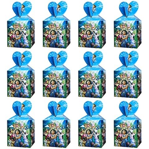 Qemsele Kids Party Boxes 12pcs, Reusable Kids Party Bags for Theme Birthday Party Favors Give Aways Supplies Gift Lunch Box Treat Bags Goodie for Children Boys Girls Toddlers Festival(Encanto) Cover