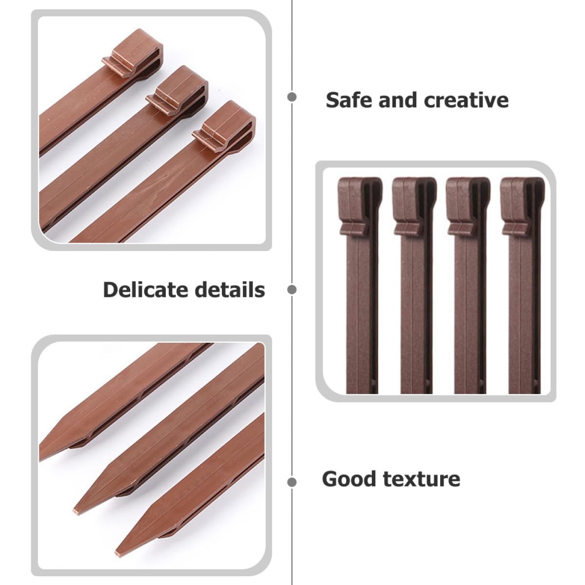 GALPADA 30 Piquets de Jardin en Plastique Résistants pour Fixation de Bâches et Tentes, 30 Pièces, Piquets Sol pour Jardin Potager et Aménagement Extérieur