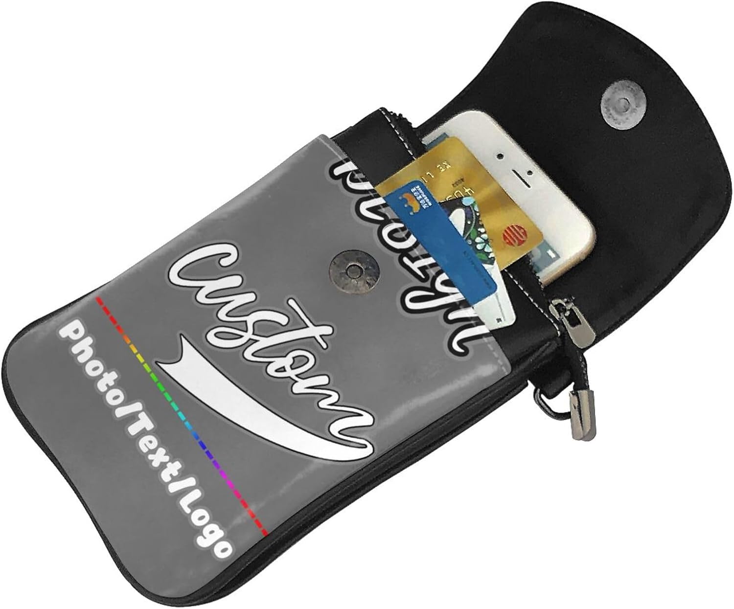Custom Cell Phone Purses Design Your Own Personalized Wallet Purse Adjustable Strap Leather Small Crossbody Bags