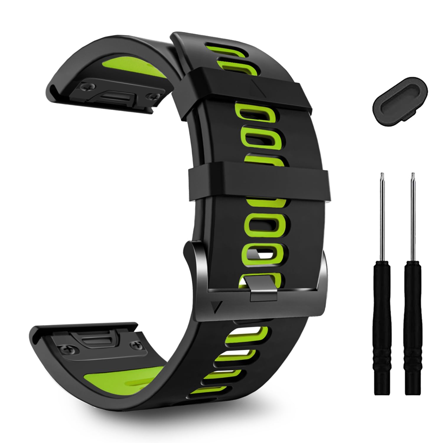 ZPJPPLX 26mm Easy Fit Watch bands For Tactix 8/Fenix 8 7X Pro 6X 5X,Soft Silicone Sport Straps Compatible for Garmin Tactix8/7/Fenix 6X Pro/5X Plus/Enduro3 2/Descent Mk2i/3i Epix Pro quatix 8 51mm