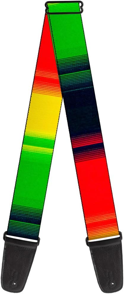 Buckle-Down Guitar Strap Zarape4 Vertical Rasta 2 Inches Wide