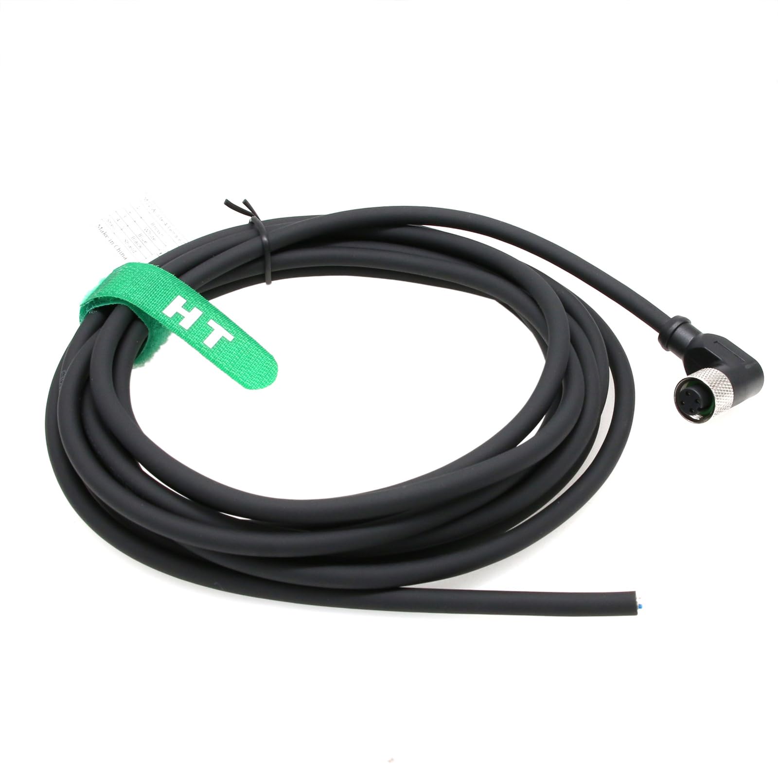 HangTon Cable hembra M12 A de 4 pines a cable abierto para sensor industrial, dispositivo de automatización, red IO Link Profibus, datos de alimentación, escudo de 25 m