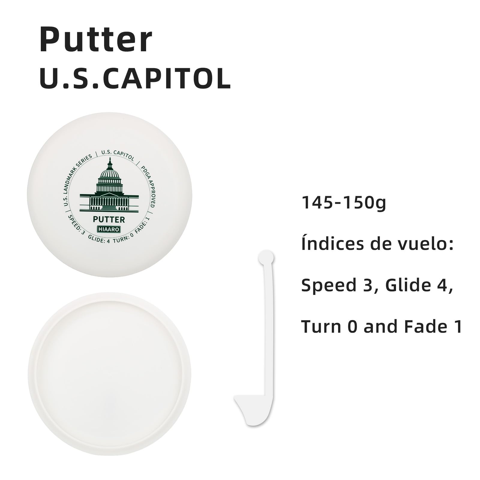 PDGA Juego de discos de golf – Driver, rango medio, putter para exteriores y patio