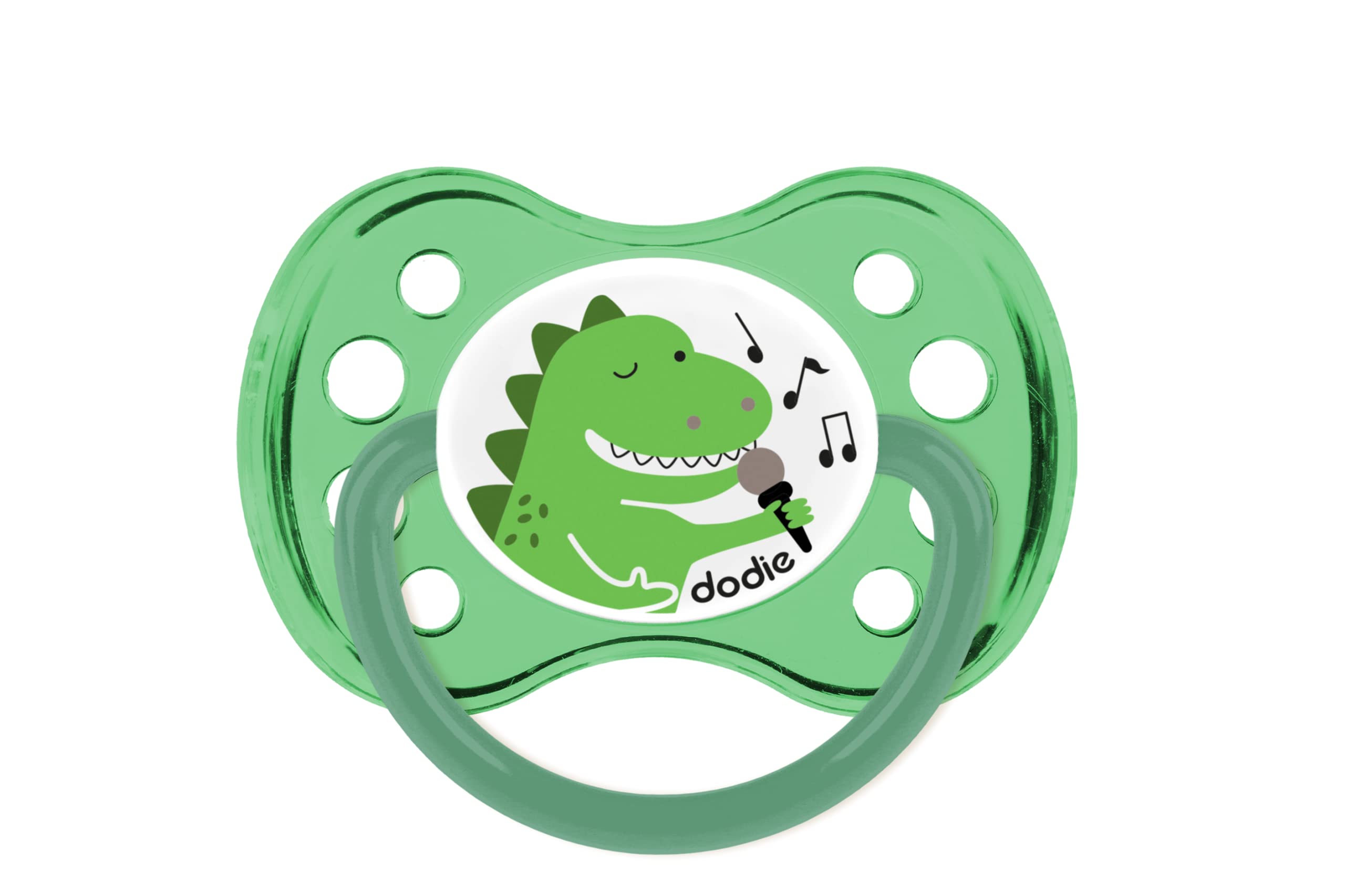 Dodie Ciucci Anatomici 6+ Mesi, Confezione Da 2 – Modelli Tigre E Dinosauro, Tettarella In Silicone Fine, Scudo Ventilato Anti Irritazione