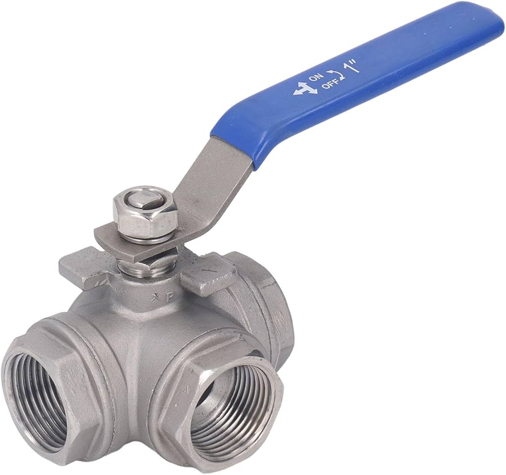 Amazon.co.jp: メス三方ボールバルブ、三方ボールバルブ 1in : 産業
