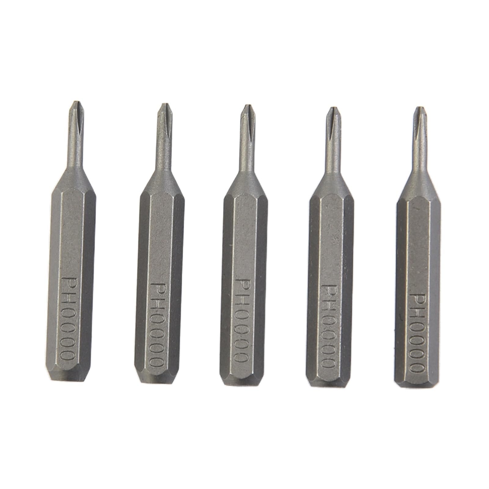 ZSjing 5PCS Screwdriver Bits 4mm Hex Shank 28mm Cross PH0000 PH000 PH00 PH0 Steel Magnetic Screwdriver Bits for Power Tools Parts