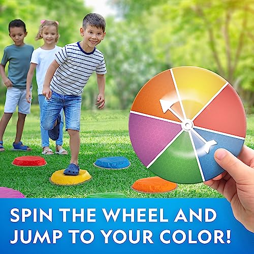 NATIONAL GEOGRAPHIC Stepping Stones for Kids – Durable Non-Slip Stones Encourage Toddler Balance & Gross Motor Skills, Indoor & Outdoor Toys, Obstacle Course, Gifts for Toddlers (Amazon Exclusive) - Image 6