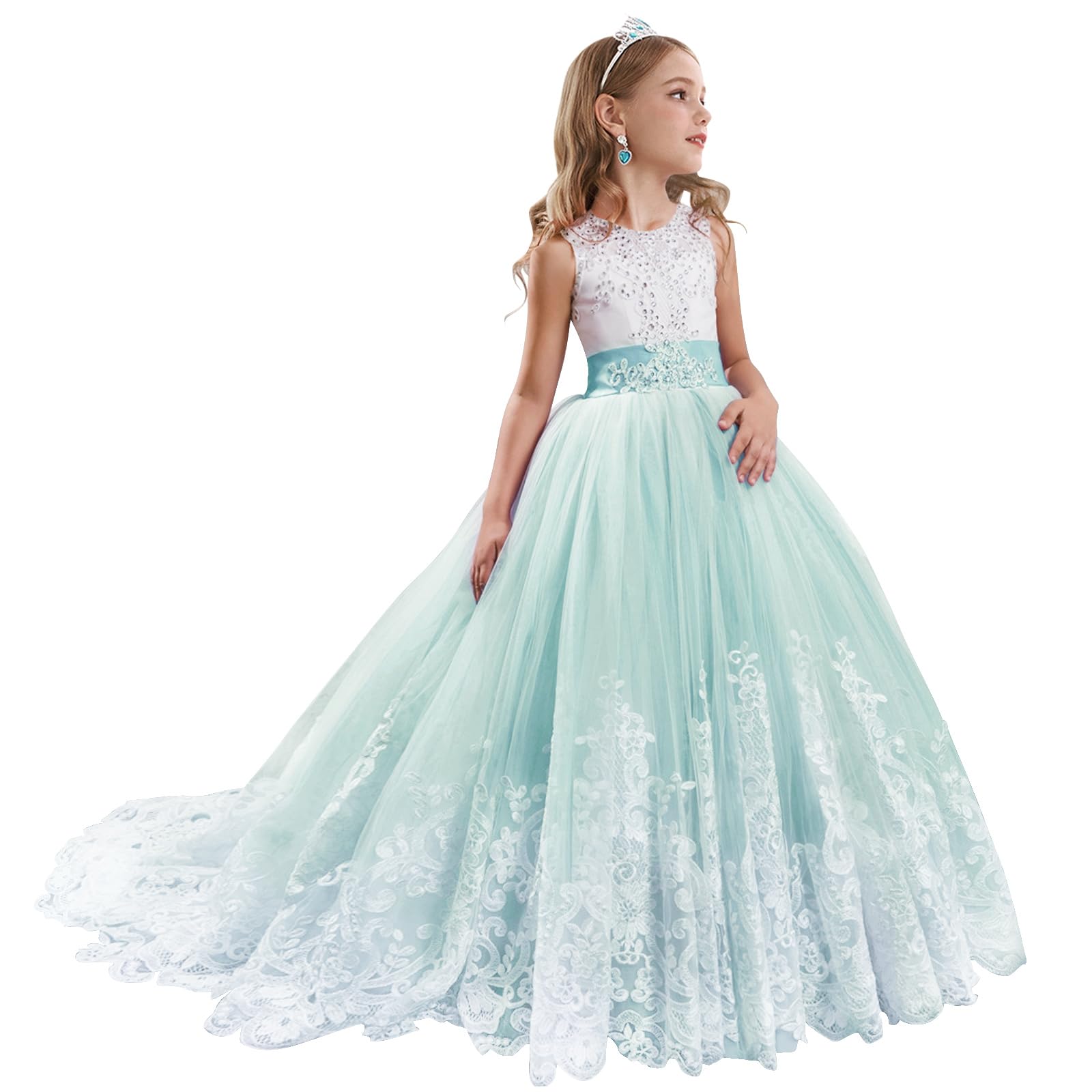 princess polly baby blue dress Christening Dress for Baby Girl,Baby Baptism Dress, Long Baptism Gown, Long Christening Dress, Holy Communion Dress,Girls Confirmation Dress main image 0