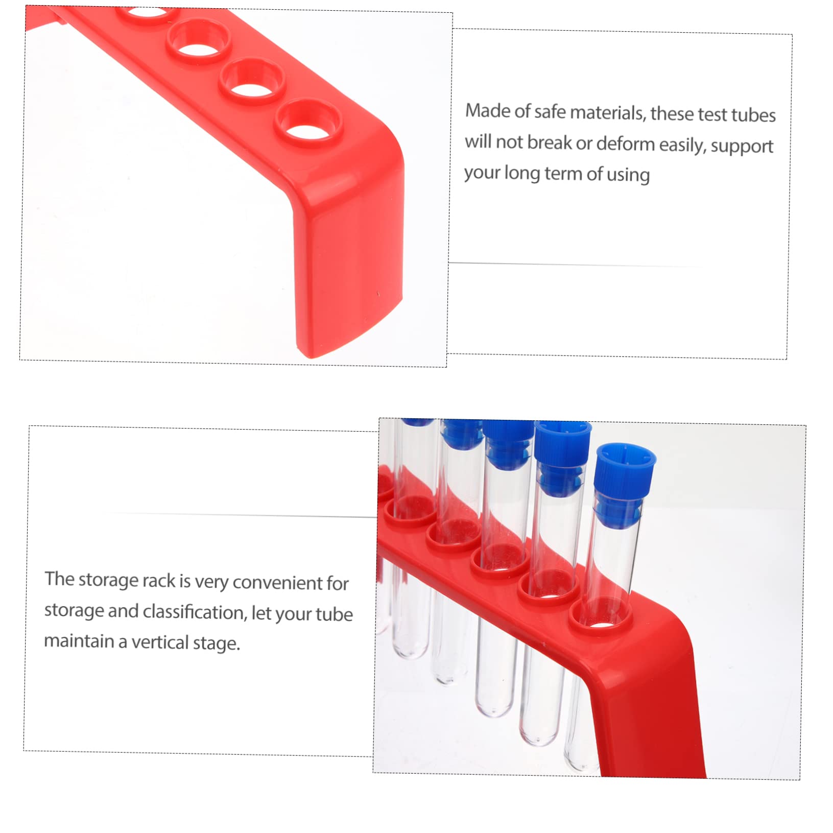 Mallette Rangement Tubes à Essai 20 Places | Support Plastique Laboratoire Avec Cartes