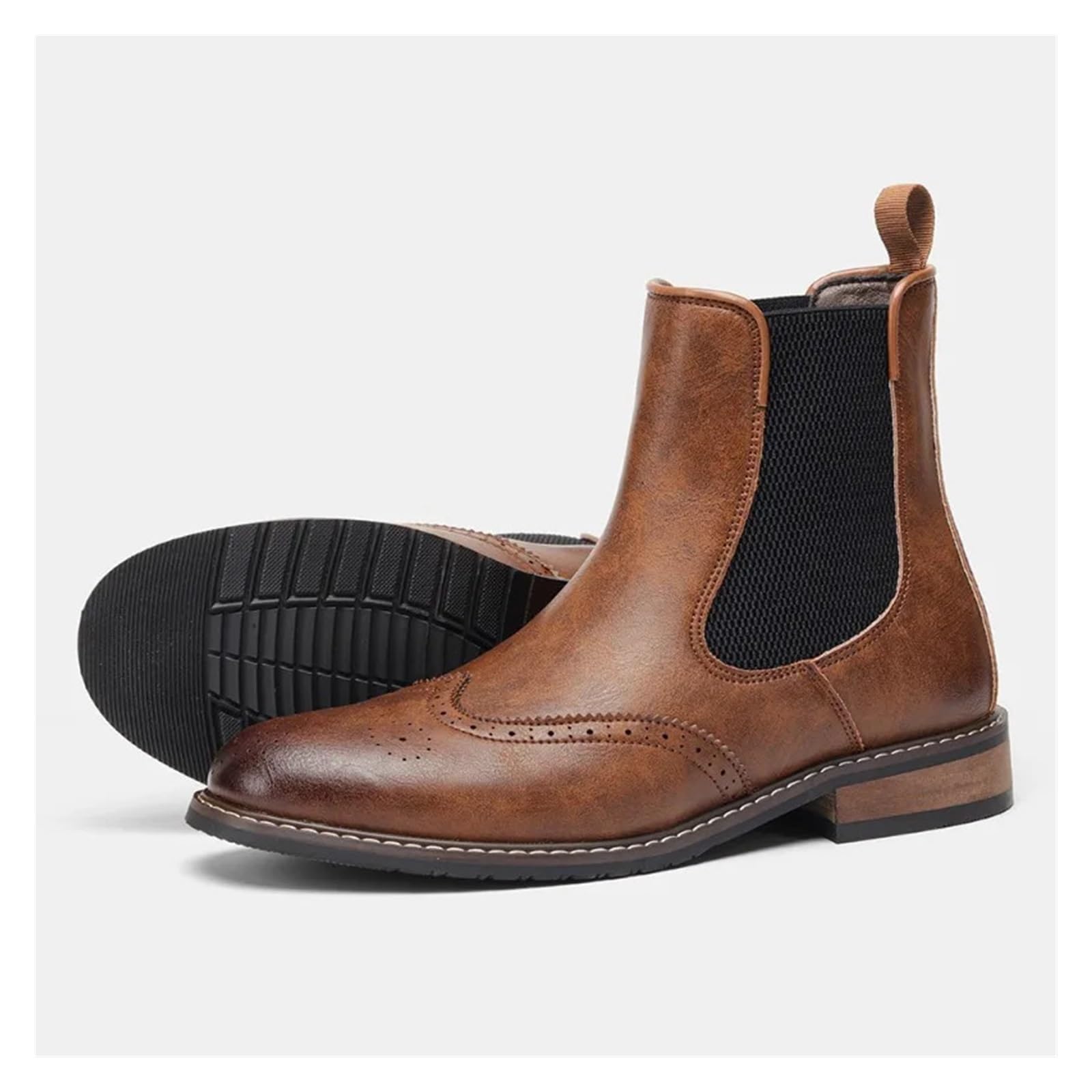 Stivali da uomo di marca di lusso Stivali in pelle Chelsea alla caviglia Classics Business Casual Stivali formali Botas Masculinas