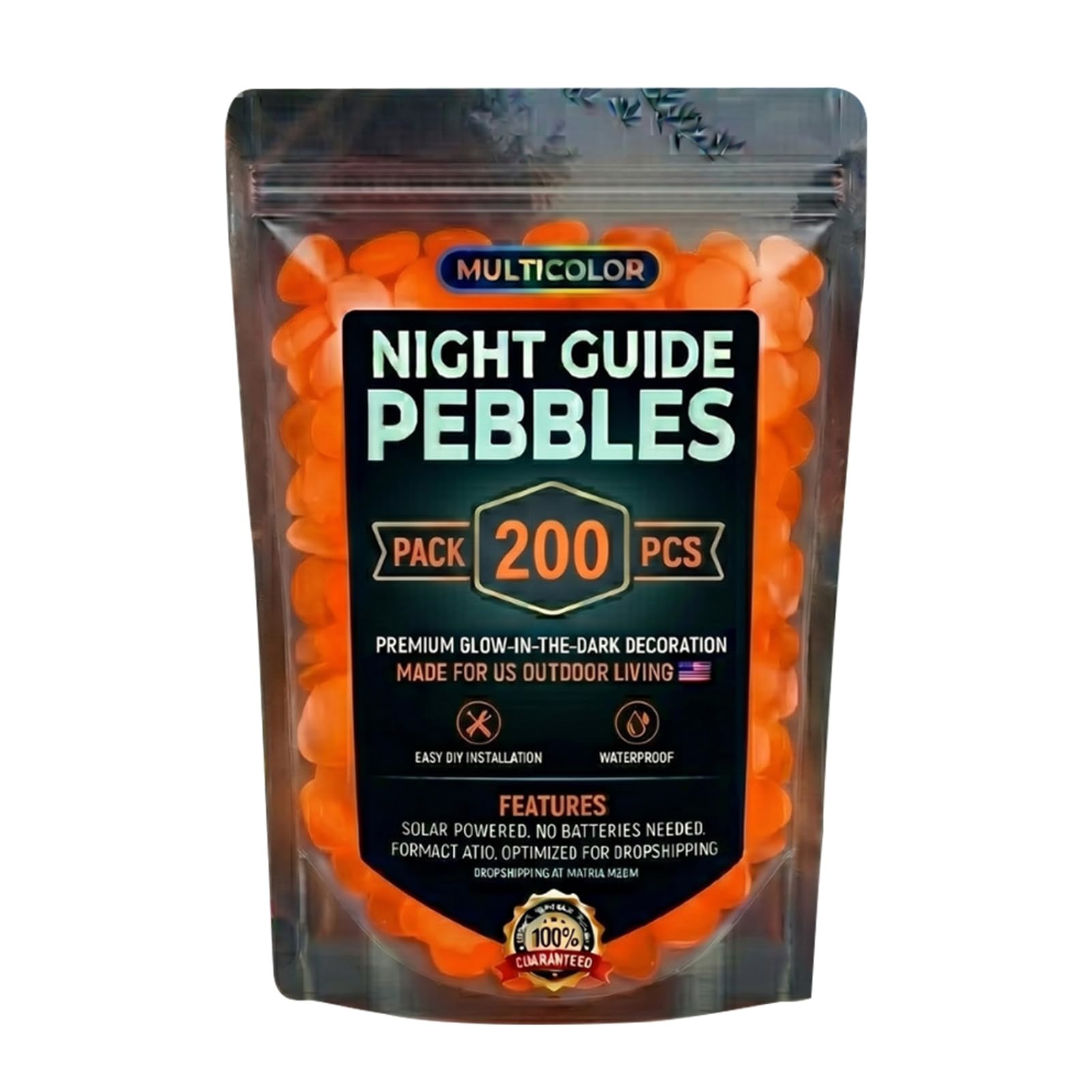 Resin Glow-in-the-Dark Pebbles, Night Guide Luminous Stones, Decorative Aquarium Fish Rocks, Glow in The Dark Garden Stones,