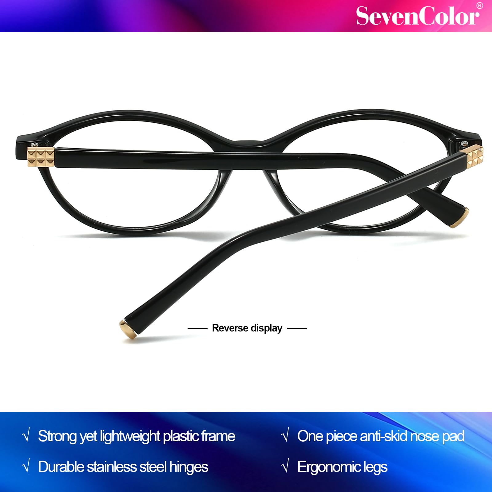 Ovale Retro-Brille für Damen, rund, blaues Licht, blockierende Brille, 90er-Jahre, ovale Brille