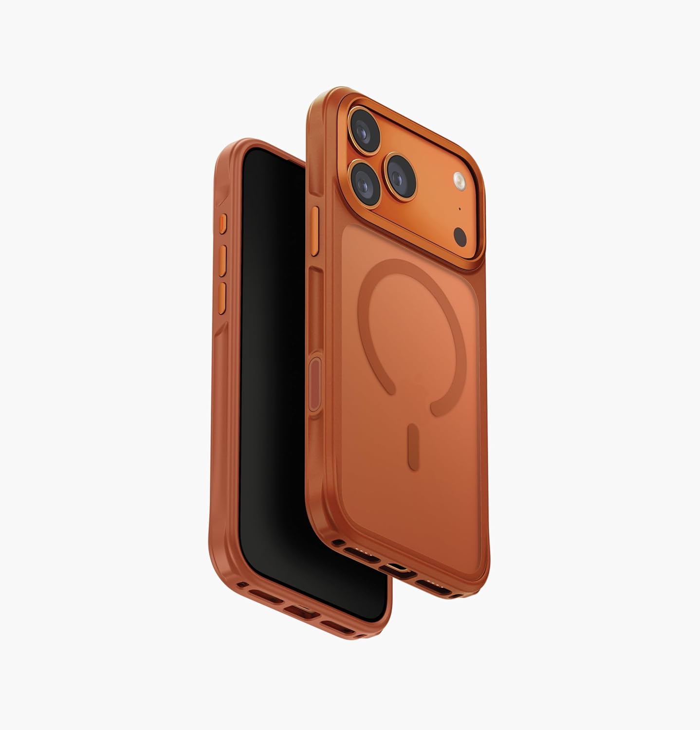 UNIQ VEREN iPhone 17 Pro Max Case (2025 Ember Frosted Clear Orange) MAGClick