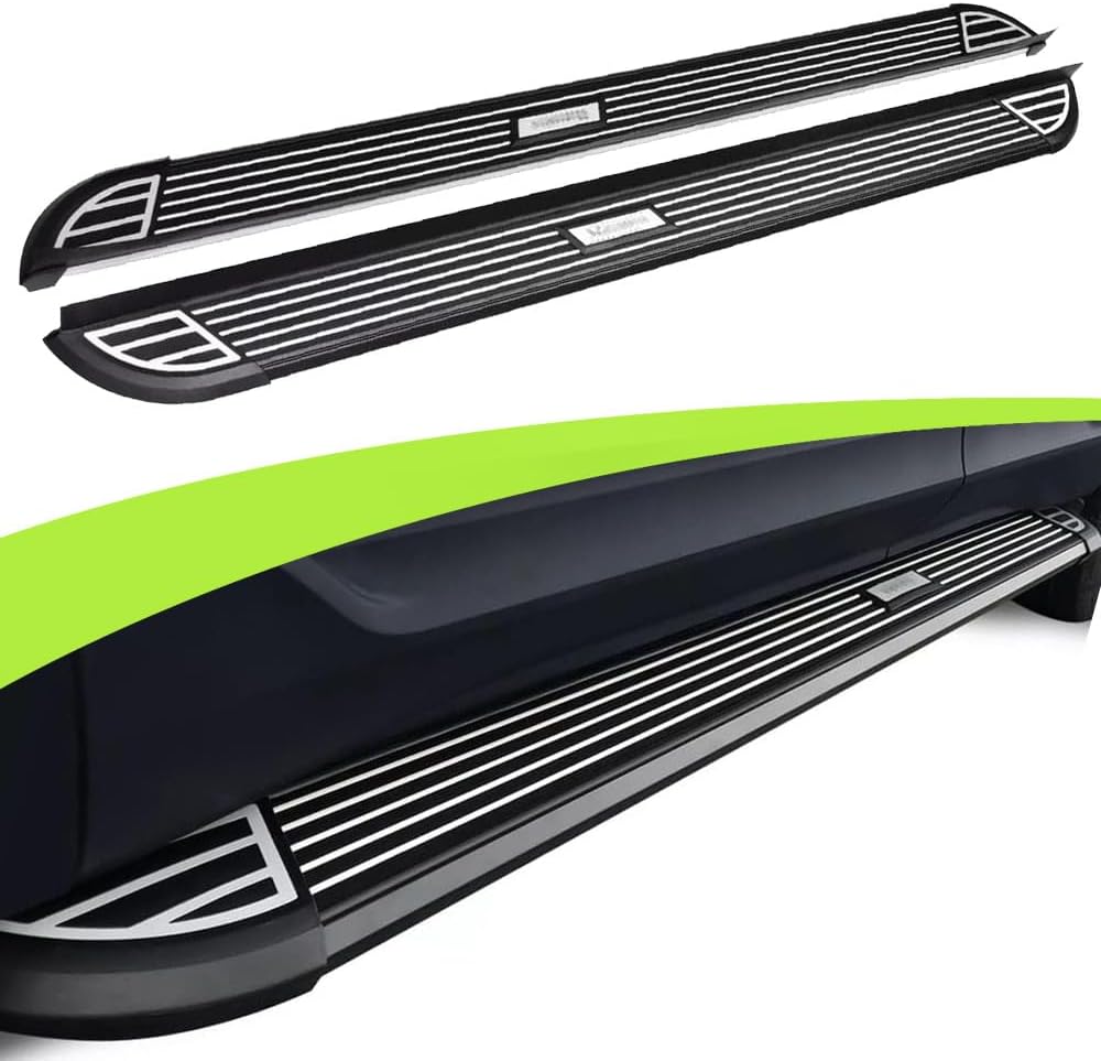 - 2Pcs Aluminum Running Boards Fixed Nerf Bars Side Steps with Brackets Fit for Mitsubishi Outlander Sport ASX 2011-2022 (Style-30)