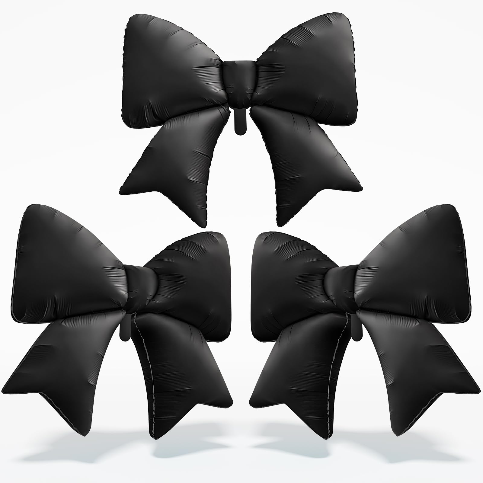 38 Inch Black Bow Foil Balloons, Large Black Mylar Bowknot Balloons Coquette Birthday Party Decorations for Girls Women Bachelorette Wedding Engagement Bridal Shower Baby Shower Decorations Supplies