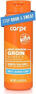 Carpe No-Sweat Groin Powder (For Women)Ã‚ - Designed for Maximum Sweat Absorption - Mess and Friction Free, Stop Chafing