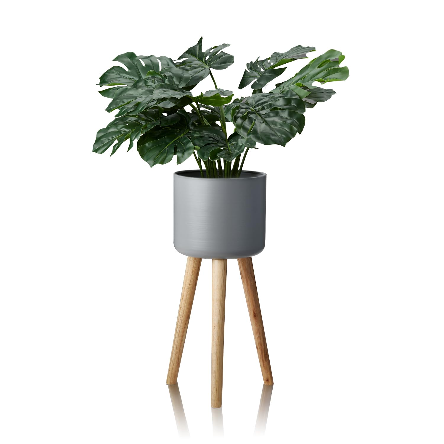 KHG Blumentopf Pflanzkübel grau 28 cm Durchmesser, vielseitig einsetzbar