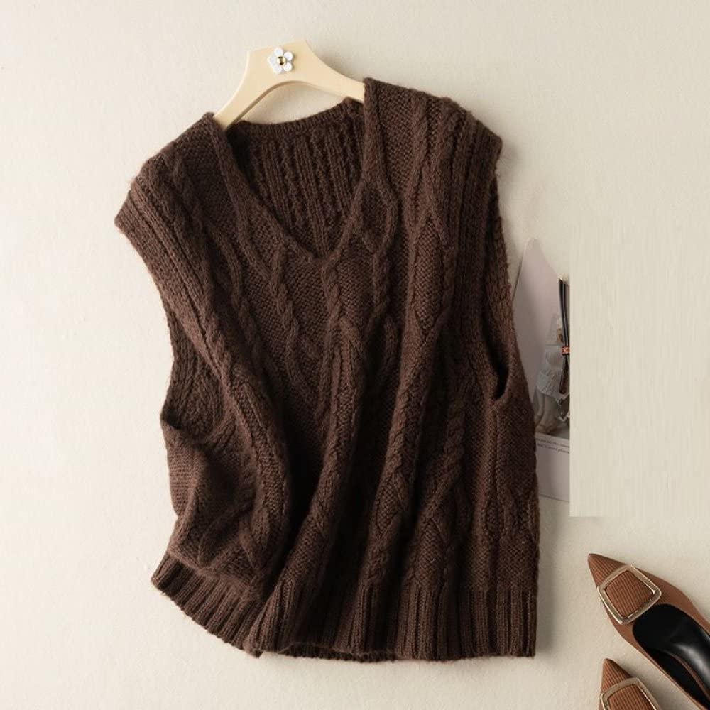 Maglione corto da donna gilet con fiocco laterale Crew, collo alla moda